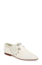 Women's Tory Burch Blythe Studded Loafer M - White