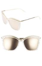 Women's Ted Baker London 55mm Cat Eye Sunglasses - Bone