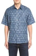 Men's Tori Richard Edits Short Sleeve Classic Fit Sport Shirt - Blue