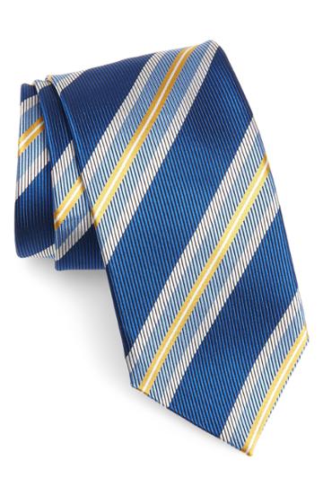 Men's David Donahue Multicolor Stripe Silk Tie