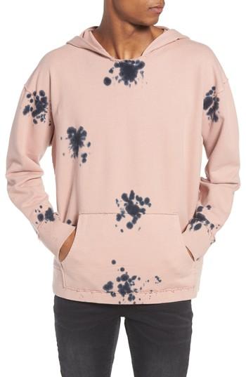 Men's The Rail Blotch Tie Dye Terry Hoodie - Pink