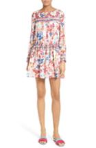 Women's Tanya Taylor Hailey Floral Burst Print Silk Dress