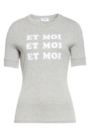 Women's Frame Et Moi Cotton Tee - Grey