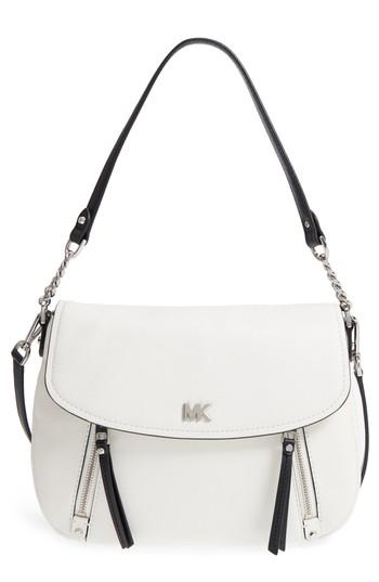Michael Kors Medium Leather Shoulder Bag - White