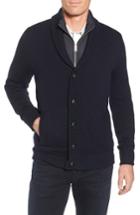 Men's Monte Rosso Wool Cardigan With Bib - Blue
