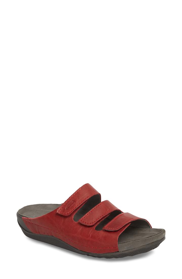 Women's Wolky Nomad Slide Sandal .5-9us / 40eu - Red