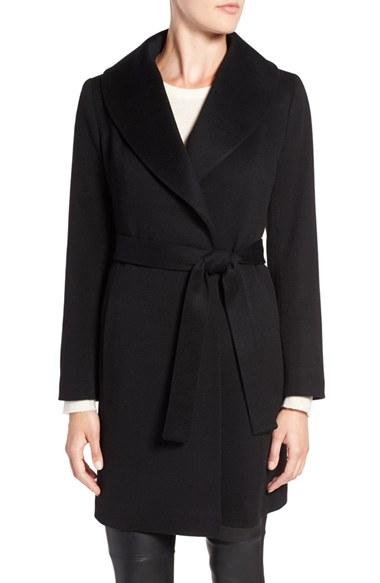 Women's Fleurette Shawl Collar Cashmere Wrap Coat