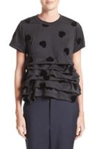 Women's Comme Des Garcons Flocky Heart Tee