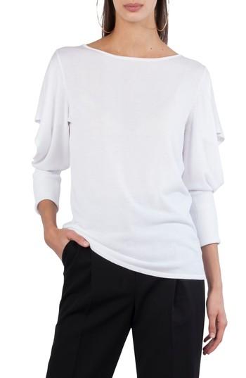 Women's Akris Punto Draped Cutout Top - White