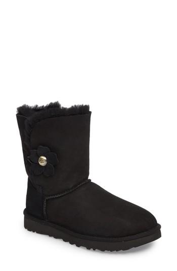 Women's Ugg Bailey Button Poppy Genuine Shearling Boot