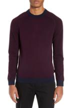 Men's Ted Baker London Juscott Raglan Sweater (3xl) - Purple