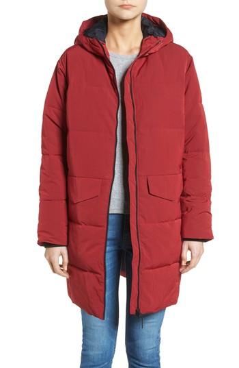 Women's Everlane The Long Puffer Jacket - Red