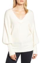Women's Michael Michael Kors Blouson Sleeve Sweater - White