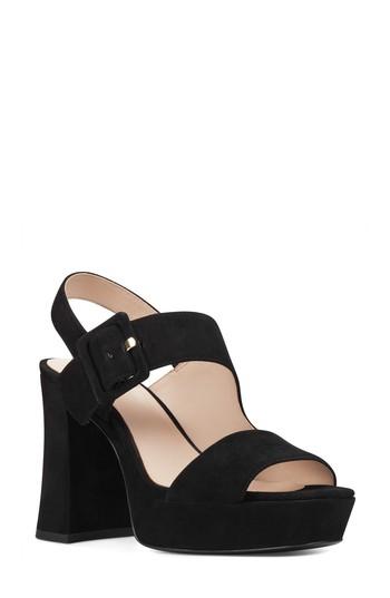 Women's Nine West Lexine Slingback Platform Sandal M - Black