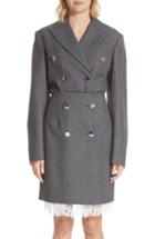 Women's Calvin Klein 205w39nyc Curved Sleeve Wool Blazer Us / 42 It - Grey