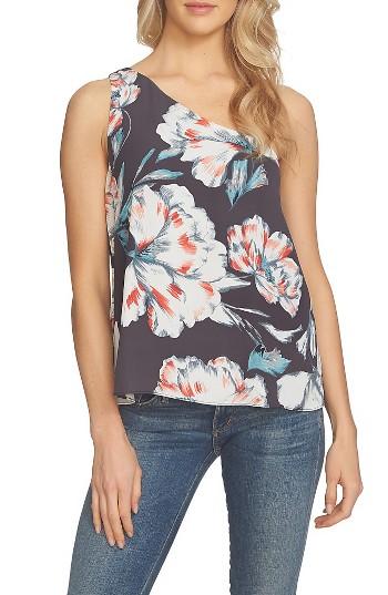 Women's 1.state One-shoulder Tank, Size - Grey