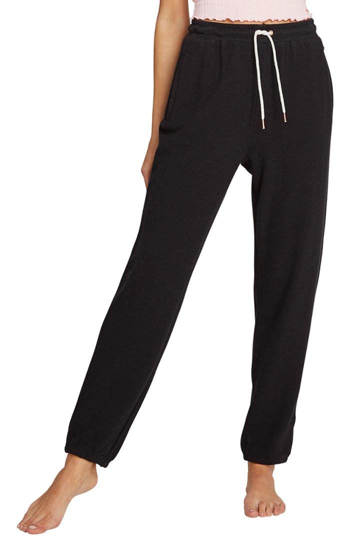 Women's Volcom Lil Fleece Sweatpants, Size - Black