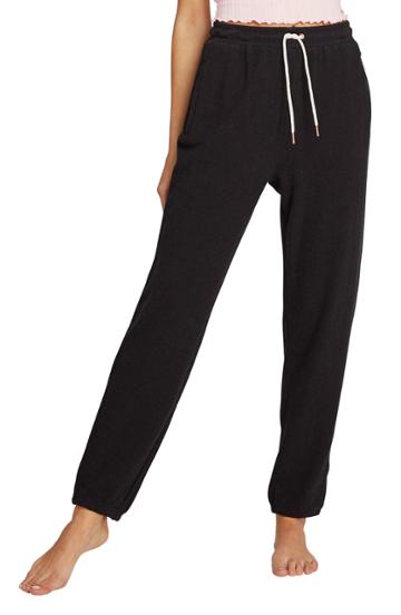 Women's Volcom Lil Fleece Sweatpants, Size - Black