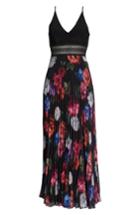 Women's Xscape Floral Pleated Gown