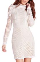 Women's Missguided Geometric Lace Body-con Dress