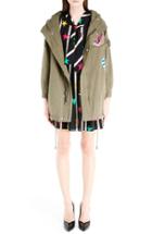 Women's Saint Laurent Patch Detail Twill Military Parka