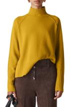Women's Whistles Funnel Neck Merino Wool Sweater - Yellow