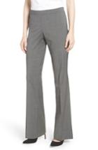 Women's Boss Mini Houndstooth Stretch Wool Bootcut Trousers - Grey