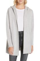 Women's Nordstrom Signature Hooded Boiled Cashmere Cardigan - Grey