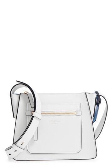 Smythson Bond Leather Crossbody Bag - White