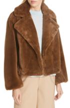 Women's Vince H Faux Fur Coat, Size Medium - Brown