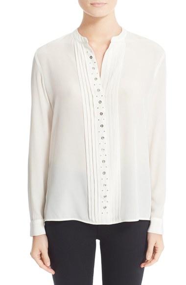 Women's Belstaff Becca Studded Silk Blouse