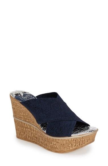 Women's Love And Liberty 'ruth' Wedge Slide Sandal M - Blue