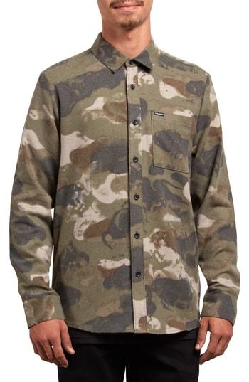 Men's Volcom Dragstone Woven Shirt - Green