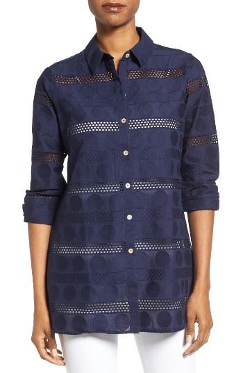 Women's Foxcroft Circle Eyelet Tunic Shirt