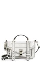 Proenza Schouler Tiny Ps1 Calfskin Leather Satchel With Novelty Shoulder/crossbody Strap - White