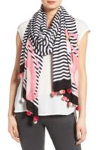 Women's Kate Spade New York Monkey Rose Stripe Scarf