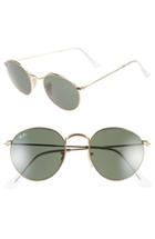 Women's Ray-ban Icons 50mm Round Metal Sunglasses - Gold/ Green