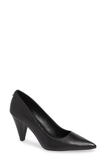 Women's Calvin Klein Icey Nappa Cone Heel Pump M - Black