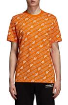 Men's Adidas Originals Monogram Allover Print T-shirt - Orange