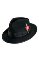 Men's Scala 'classico' Wool Felt Snap Brim Hat - Black