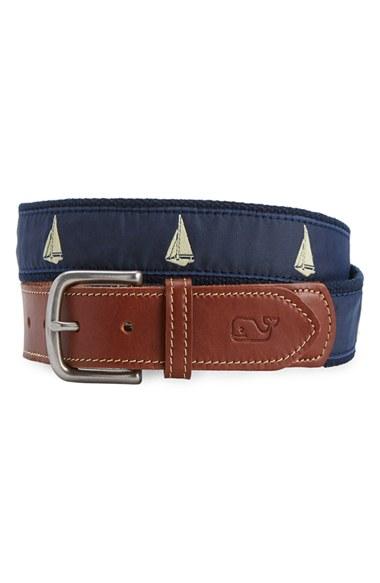 Men's Vineyard Vines 'sailboats' Canvas Belt