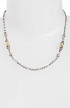 Women's Konstantino 'classics' Two-tone Hammered Station Necklace