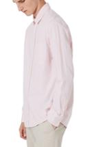 Men's Topman Slim Fit Stripe Cotton Woven Shirt - Pink