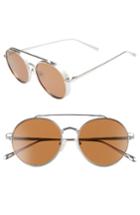 Women's Bonnie Clyde Olympic 53mm Polarized Aviator Sunglasses - Silver