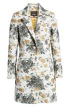 Women's Sam Edelman Single Button Brocade Coat - Ivory