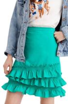 Women's J.crew Baby Armada Cotton Poplin Ruffle Mini Skirt