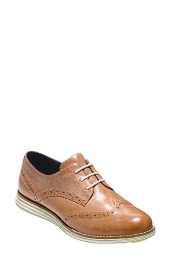 Women's Cole Haan 'original Grand' Wingtip Oxford B - Beige