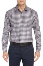 Men's Cutter & Buck Kent Jacquard Check Sport Shirt - Purple
