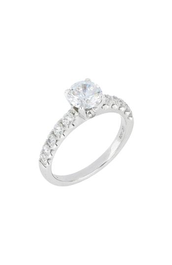 Women's Bony Levy Pave Diamond Round Solitaire Engagement Ring Setting (nordstrom Exclusive)