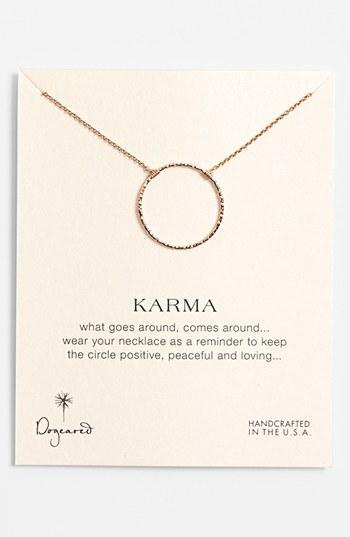 Dogeared 'karma Sparkle' Boxed Pendant Necklace Rose